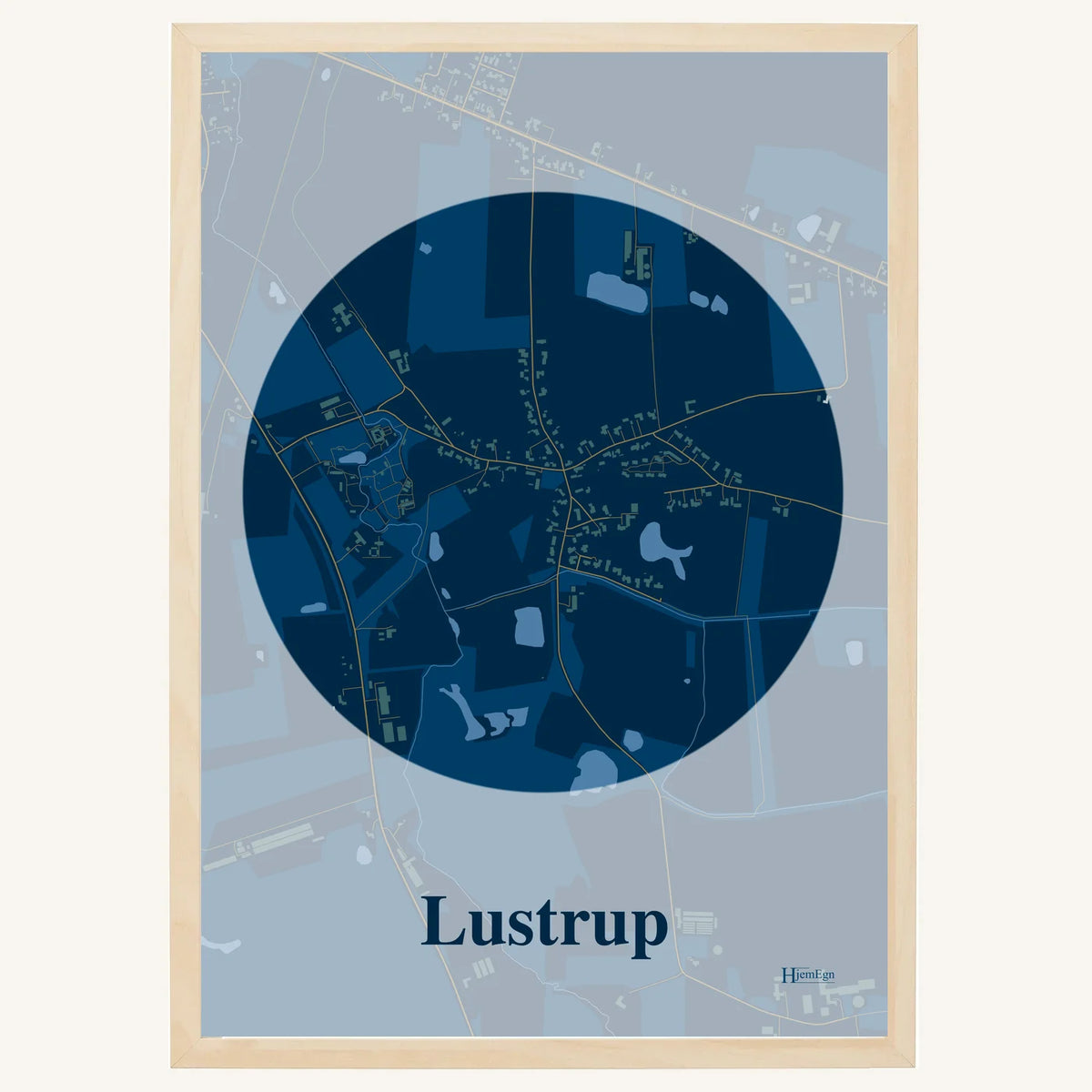 Lustrup plakat – Centrum 2026 – Mørk blå