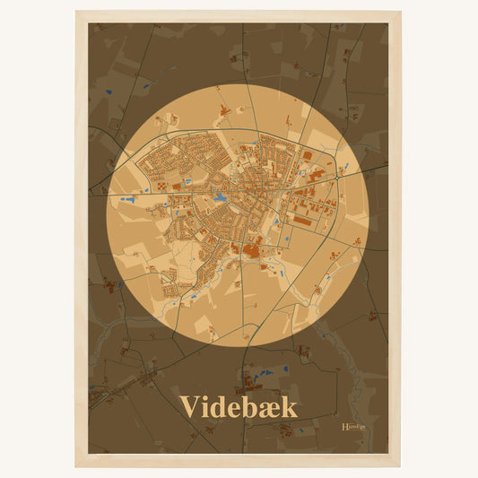 Videbæk plakat – Centrum 2026 – Lys pastel brun