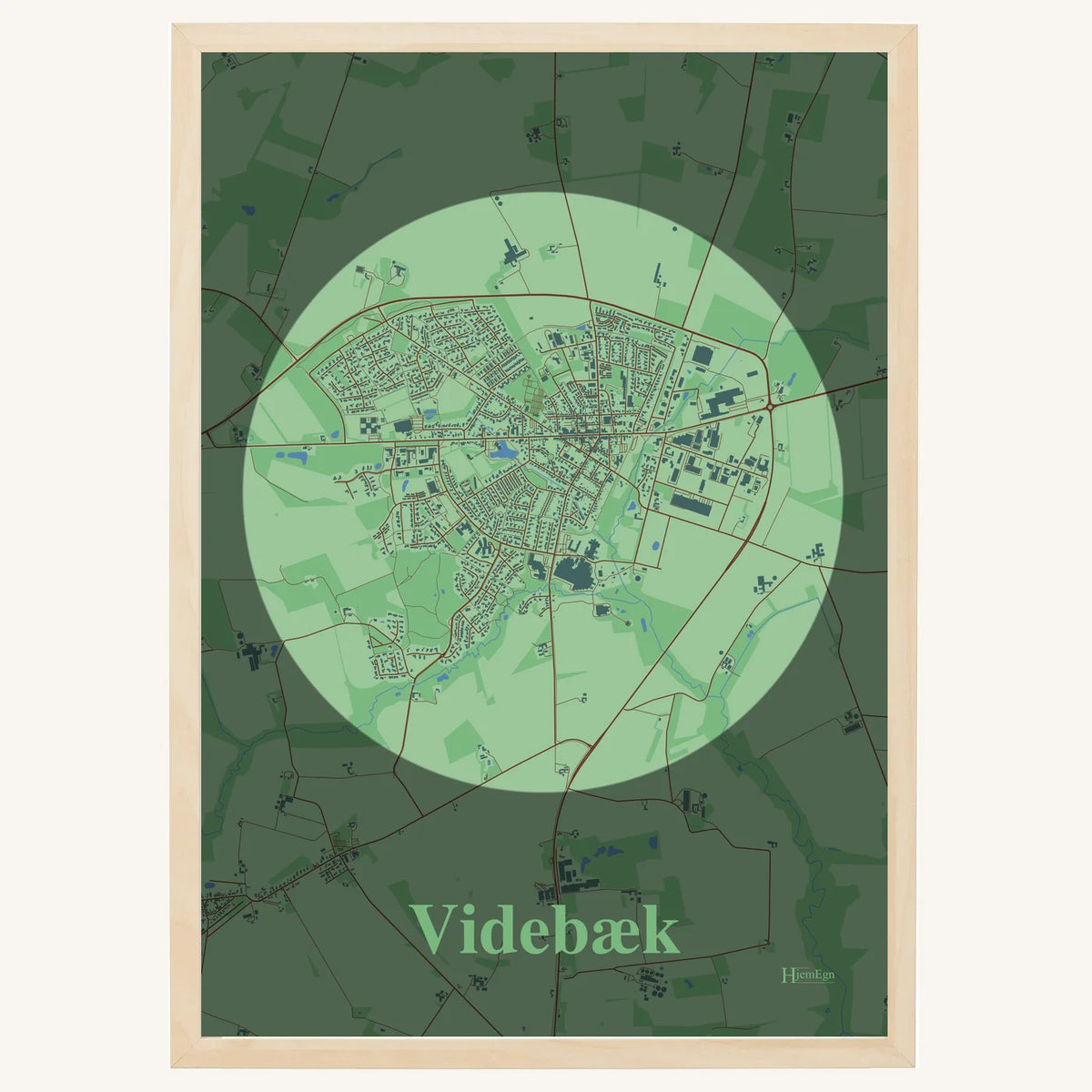 Videbæk plakat – Centrum 2026 – Lys pastel grøn