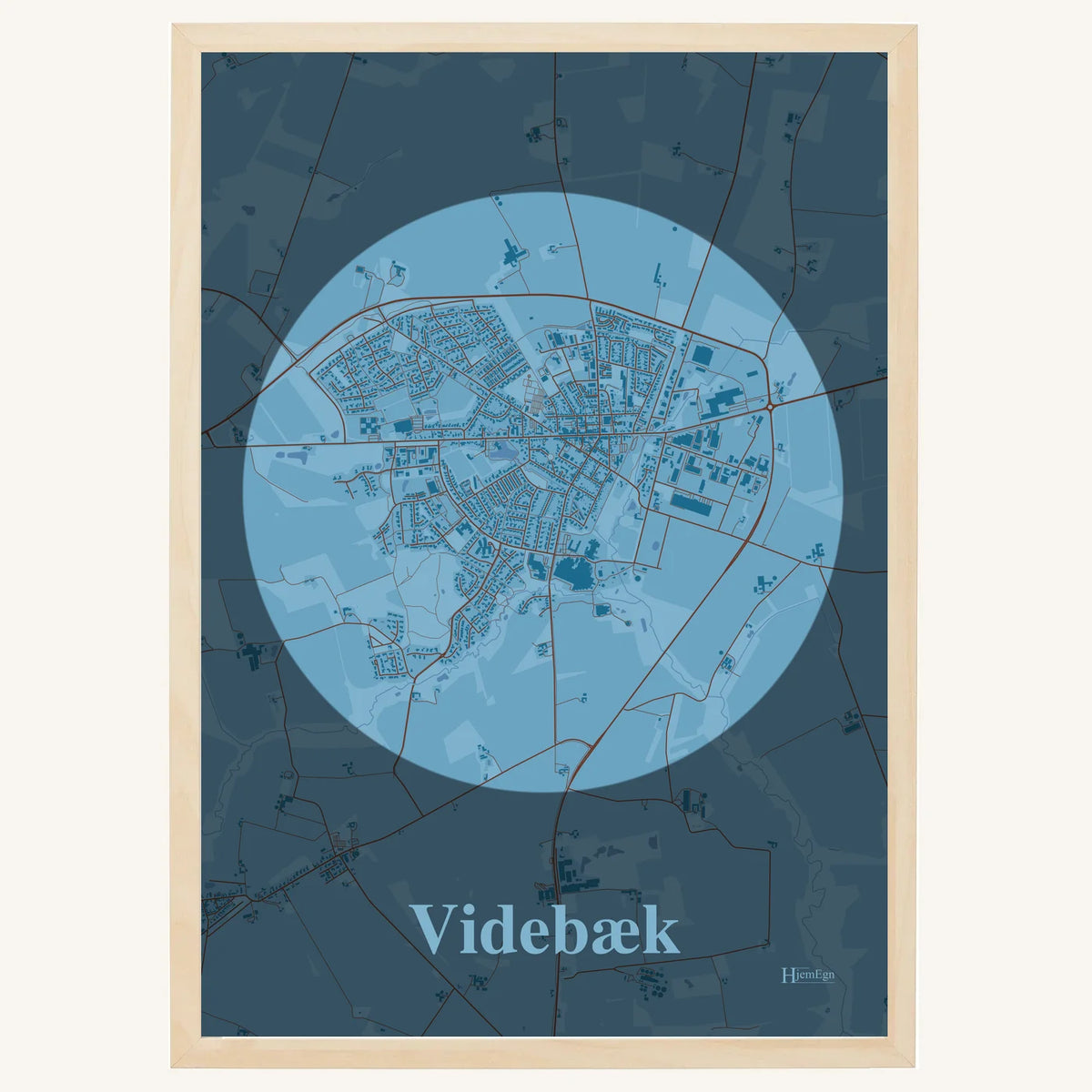 Videbæk plakat – Centrum 2026 – Lys pastel blå