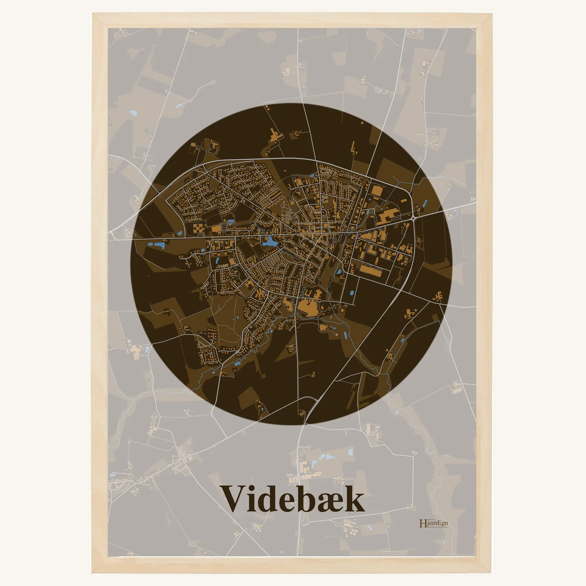 Videbæk plakat – Centrum 2026 – Mørk brun