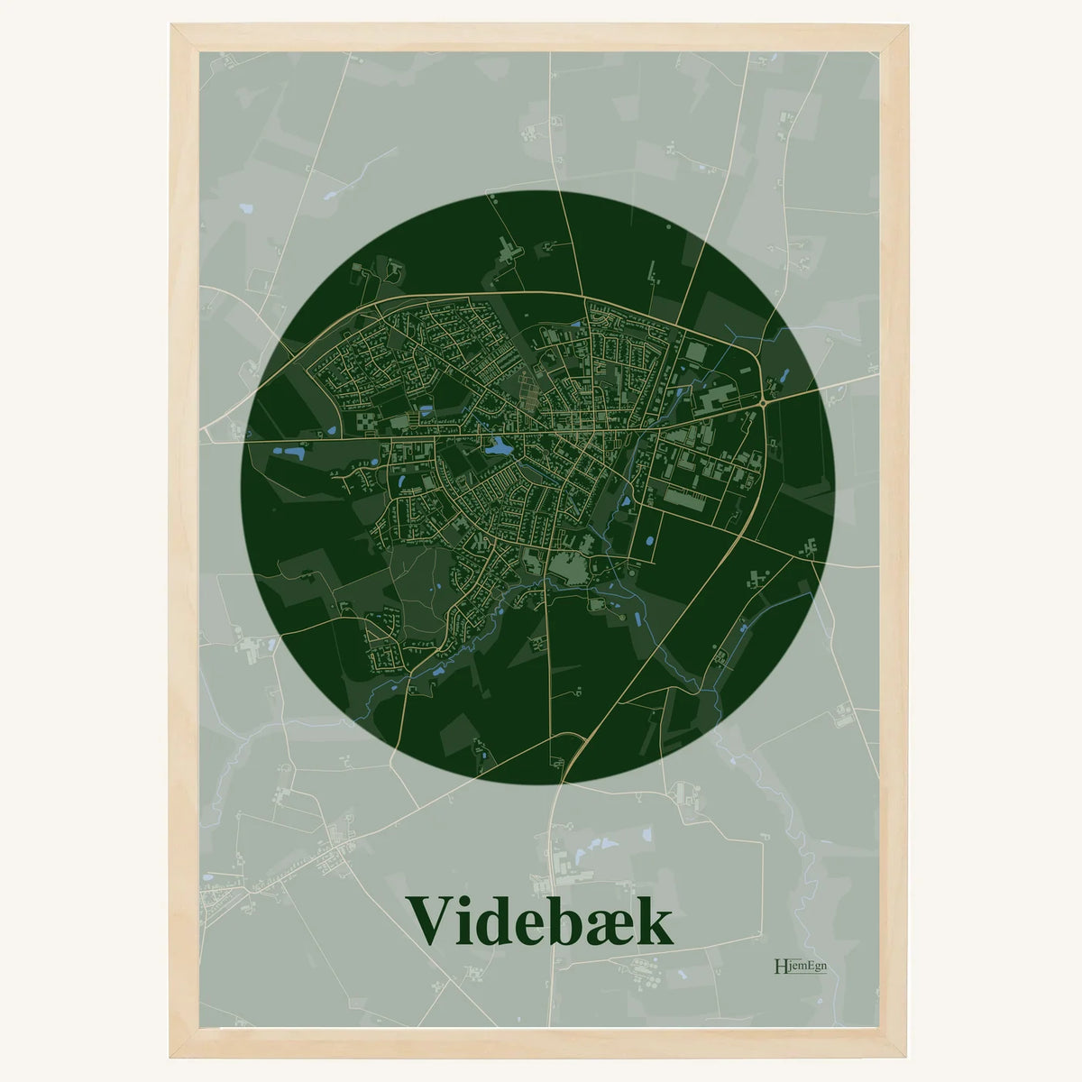 Videbæk plakat – Centrum 2026 – Mørk grøn