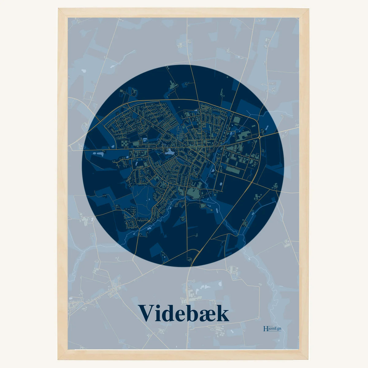 Videbæk plakat – Centrum 2026 – Mørk blå