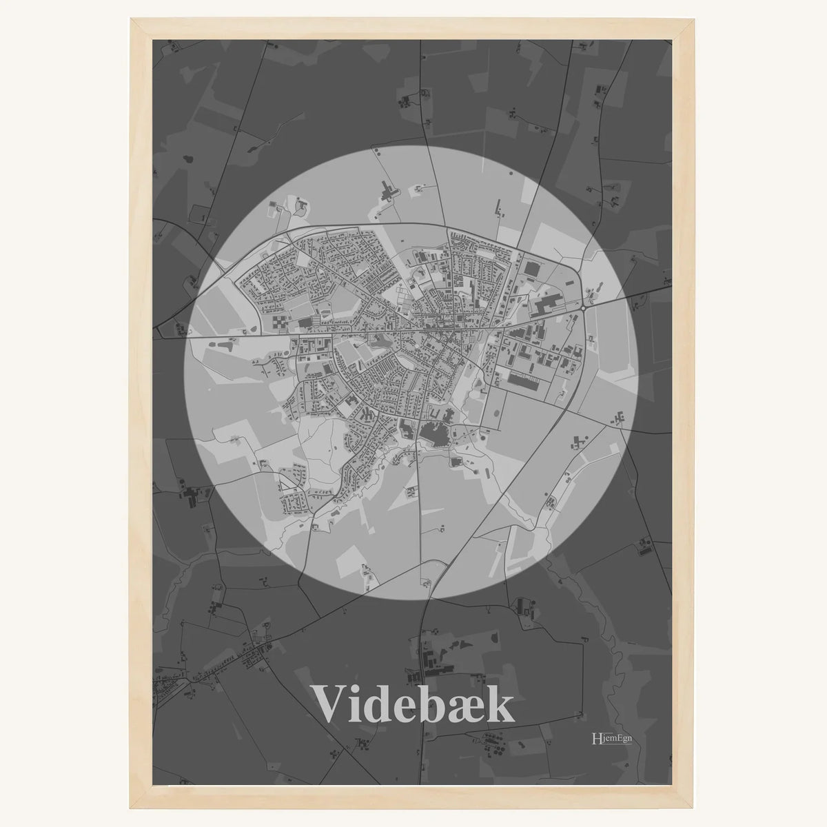 Videbæk plakat – Centrum 2026 – Lys pastel grå