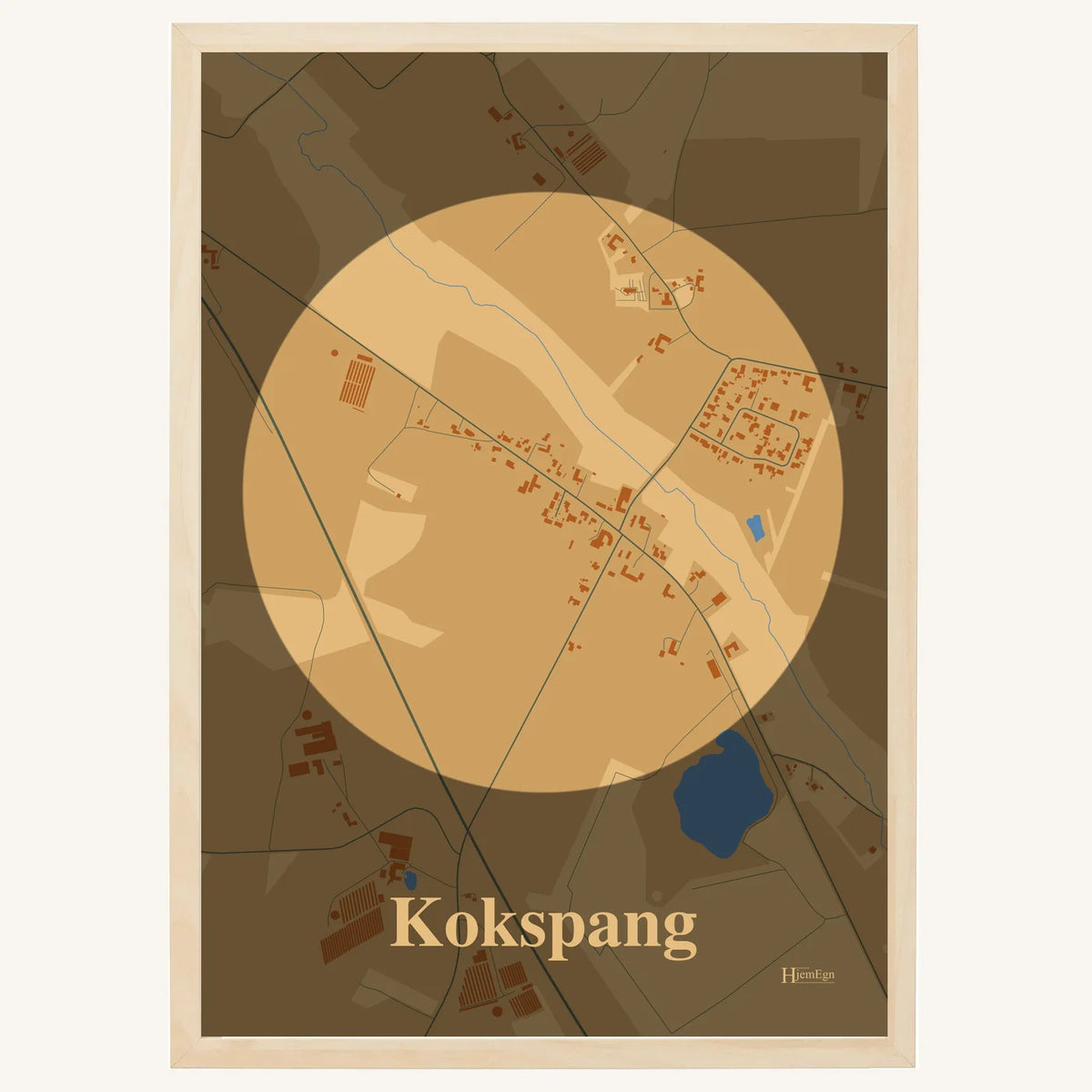 Kokspang plakat – Centrum 2026 – Lys pastel brun