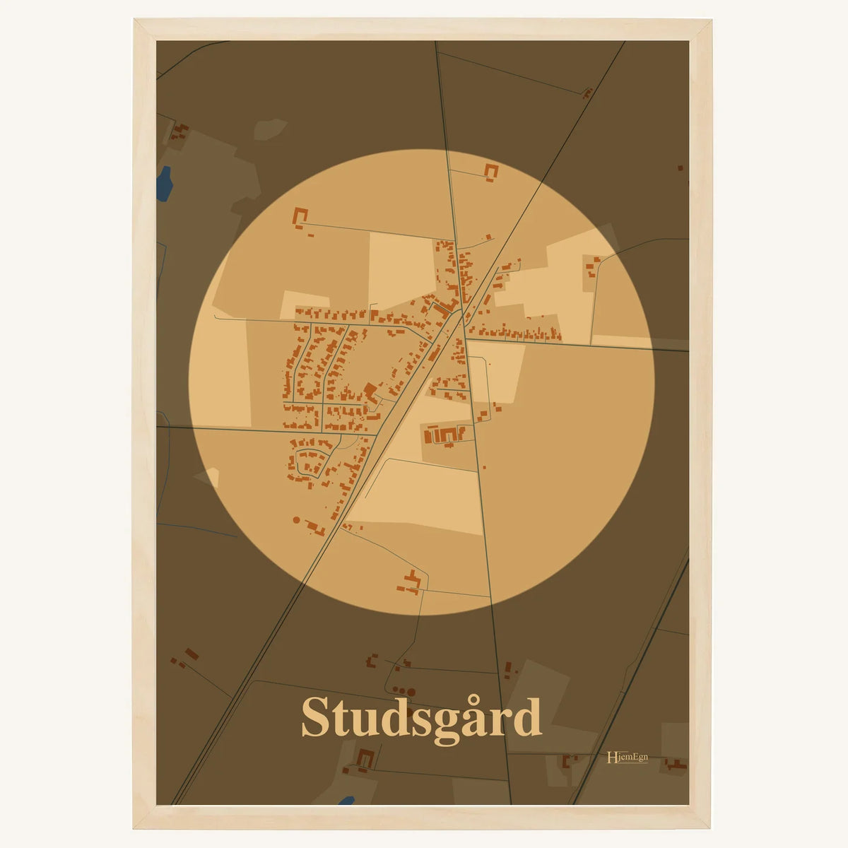Studsgård plakat – Centrum 2026 – Lys pastel brun