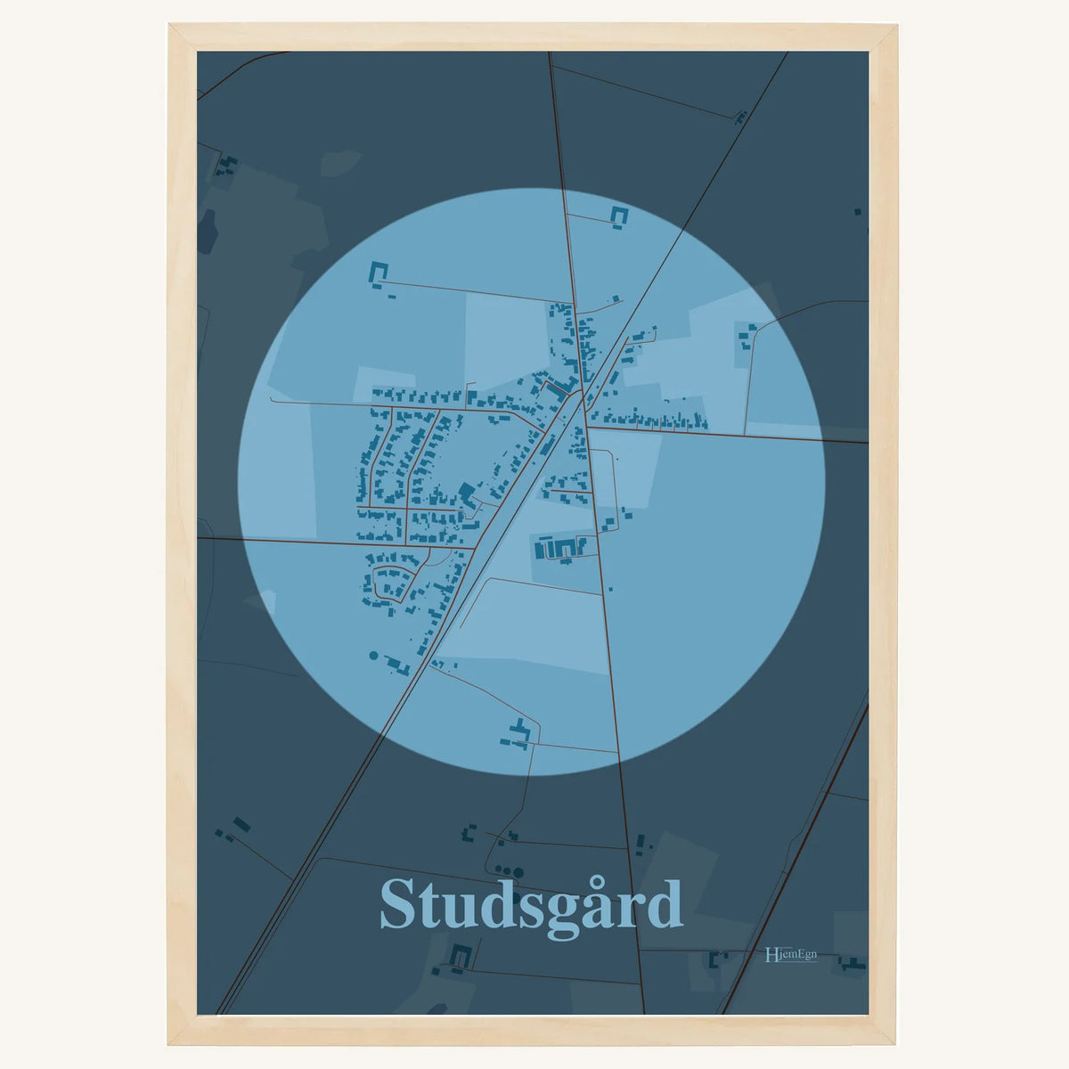 Studsgård plakat – Centrum 2026 – Lys pastel blå