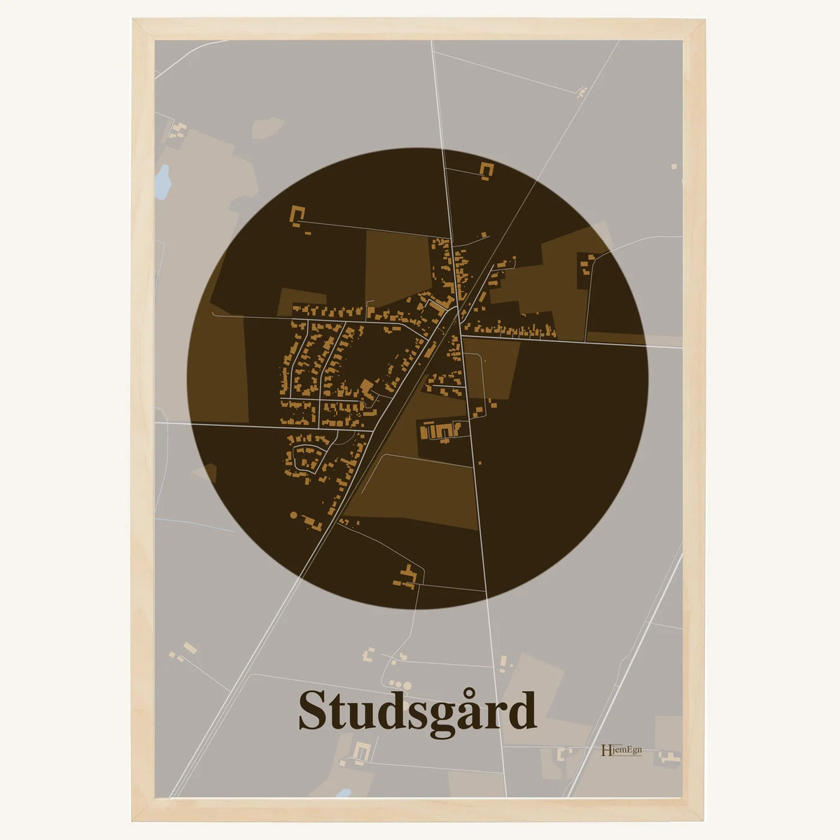 Studsgård plakat – Centrum 2026 – Mørk brun