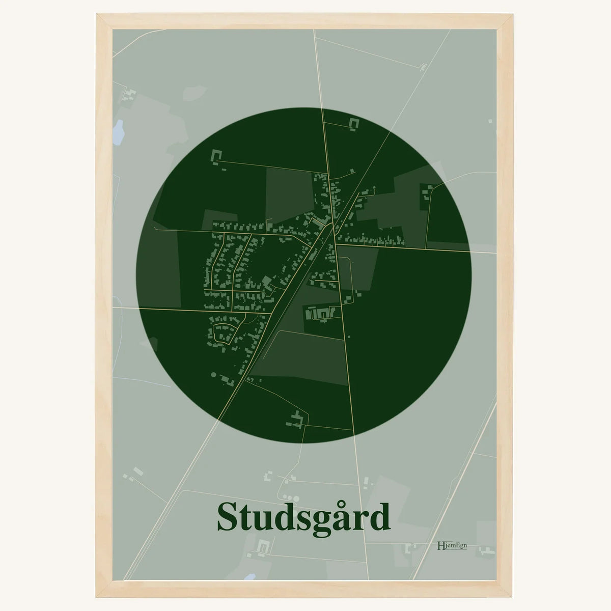 Studsgård plakat – Centrum 2026 – Mørk grøn