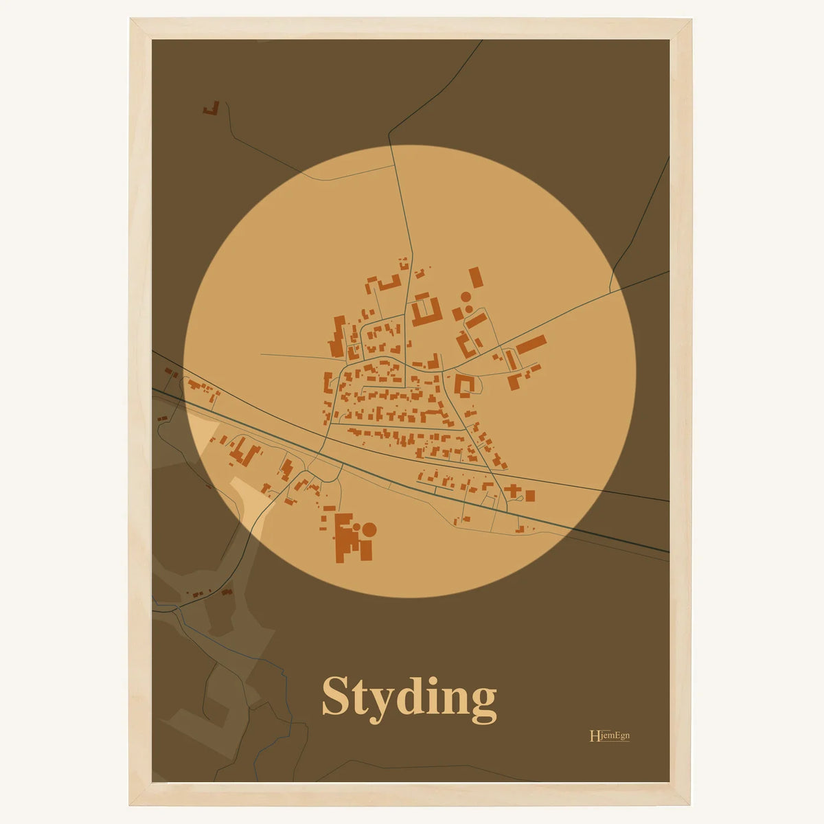Styding plakat – Centrum 2026 – Lys pastel brun