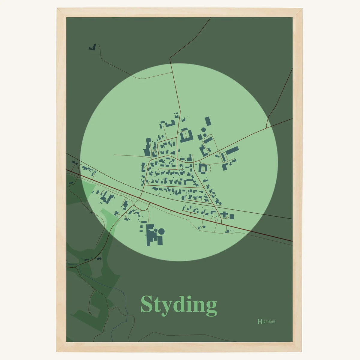 Styding plakat – Centrum 2026 – Lys pastel grøn