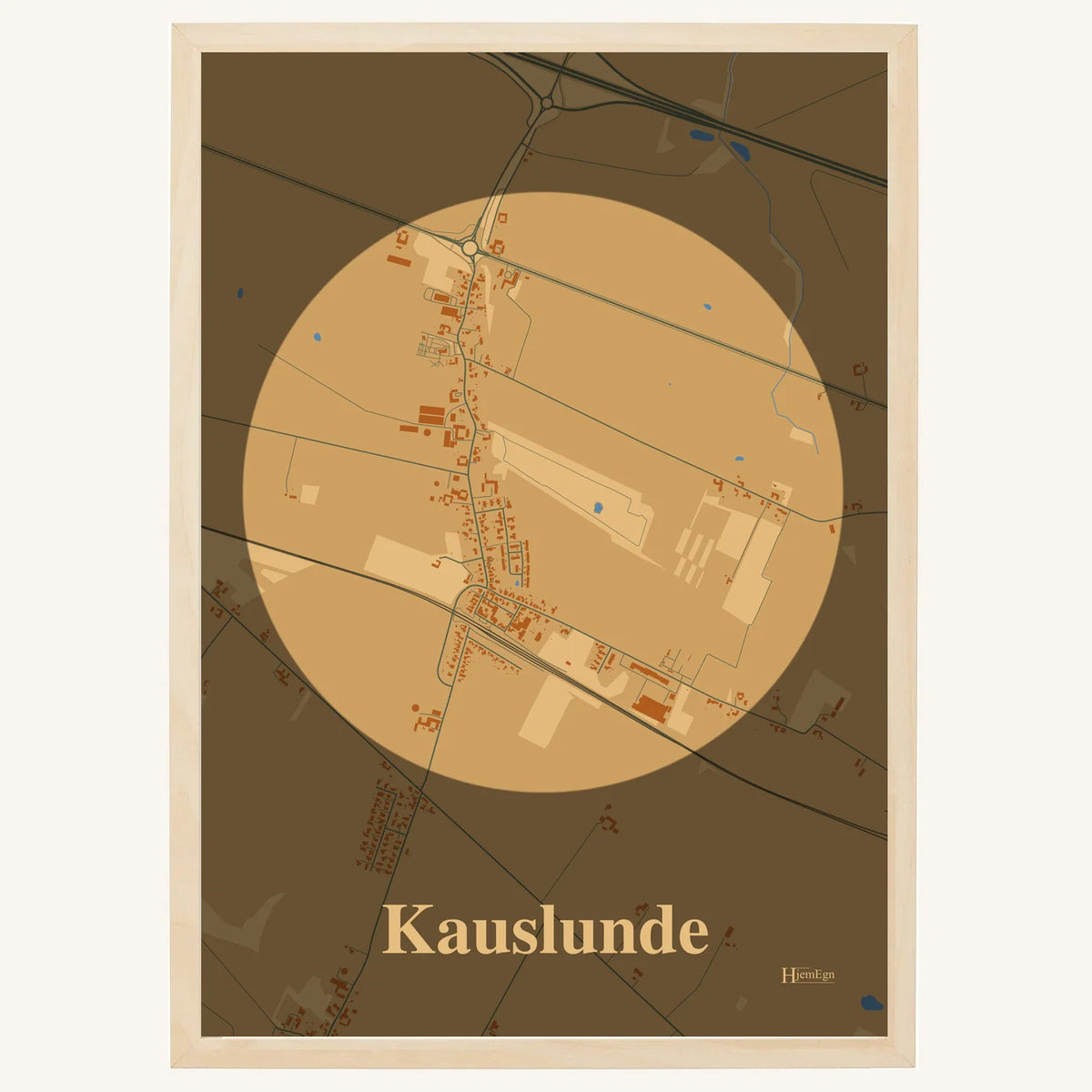 Kauslunde plakat – Centrum 2026 – Lys pastel brun