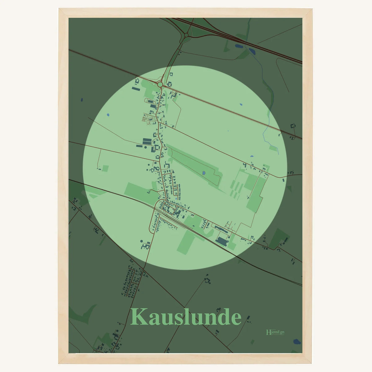 Kauslunde plakat – Centrum 2026 – Lys pastel grøn