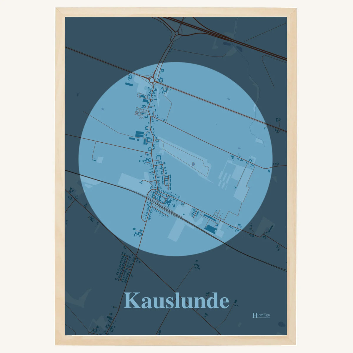 Kauslunde plakat – Centrum 2026 – Lys pastel blå