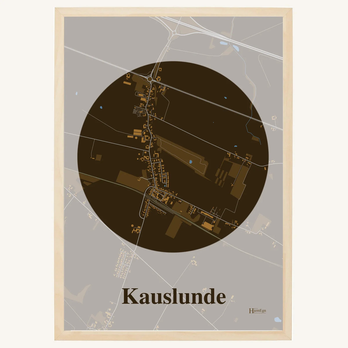 Kauslunde plakat – Centrum 2026 – Mørk brun