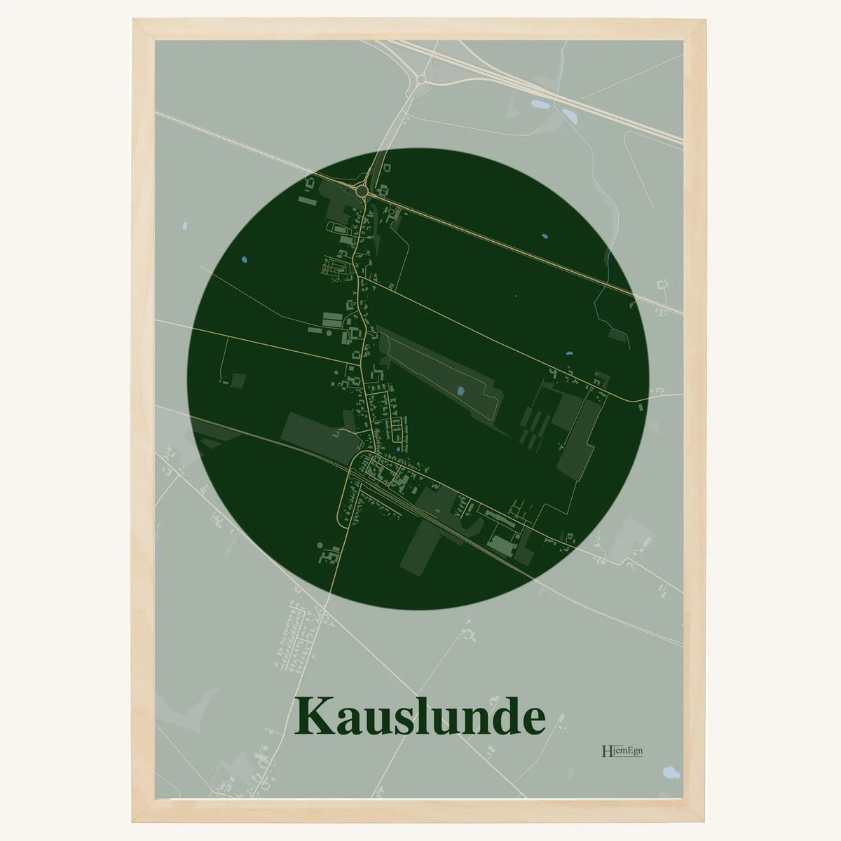 Kauslunde plakat – Centrum 2026 – Mørk grøn