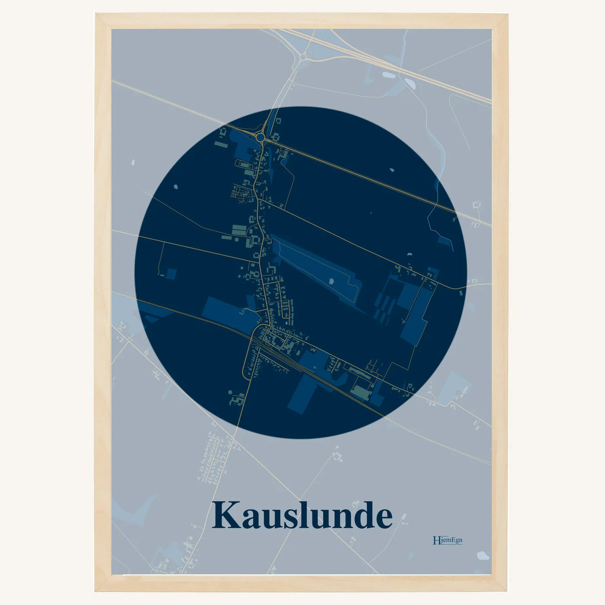 Kauslunde plakat – Centrum 2026 – Mørk blå