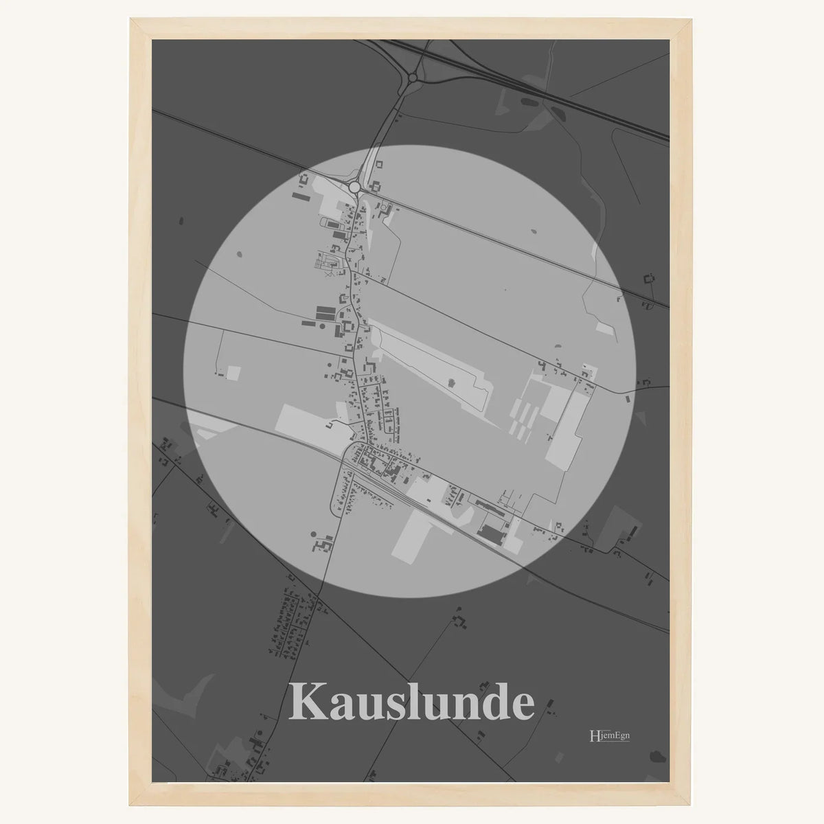 Kauslunde plakat – Centrum 2026 – Lys pastel grå