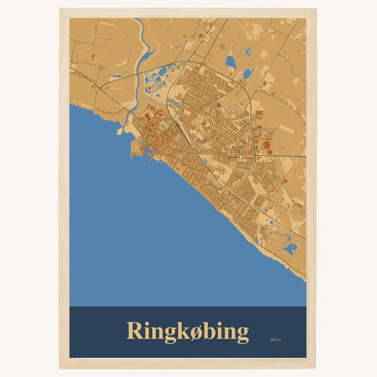 Ringkøbing Plakat – Lys pastel brun