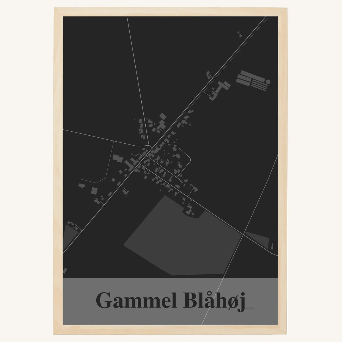 Gammel Blåhøj plakat – Firkantet 2026 – Mørk grå