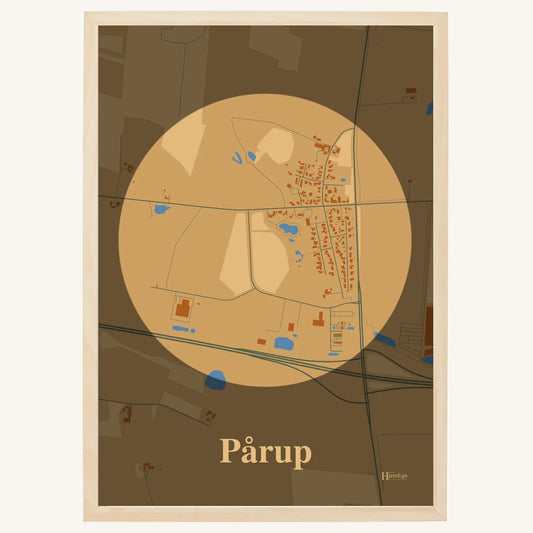 Pårup plakat – Centrum 2026 – Lys pastel brun