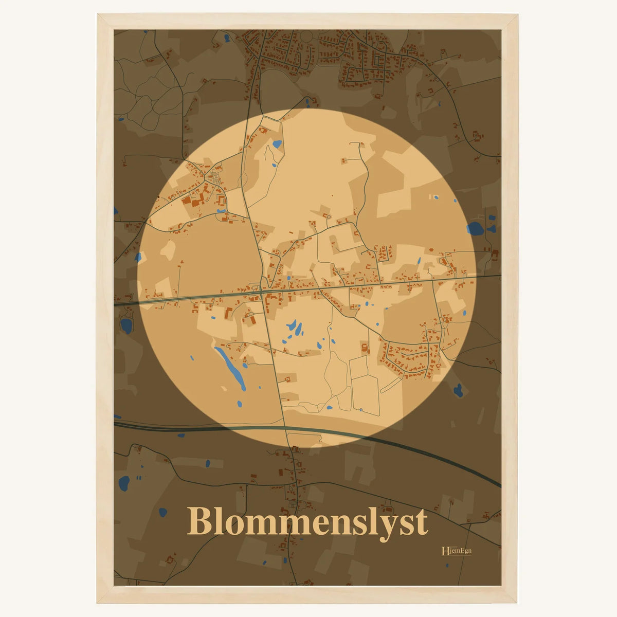 Blommenslyst plakat – Centrum 2026 – Lys pastel brun