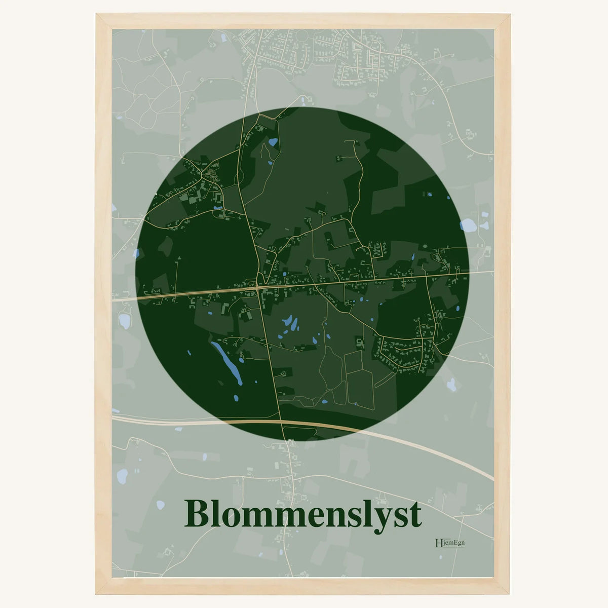 Blommenslyst plakat – Centrum 2026 – Mørk grøn