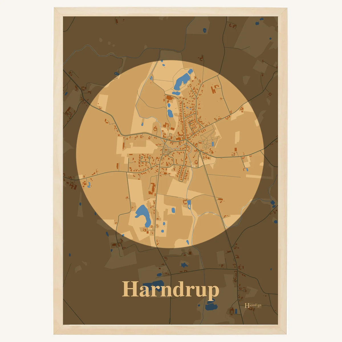 Harndrup plakat – Centrum 2026 – Lys pastel brun