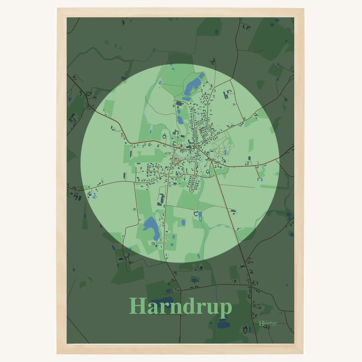 Harndrup plakat – Centrum 2026 – Lys pastel grøn