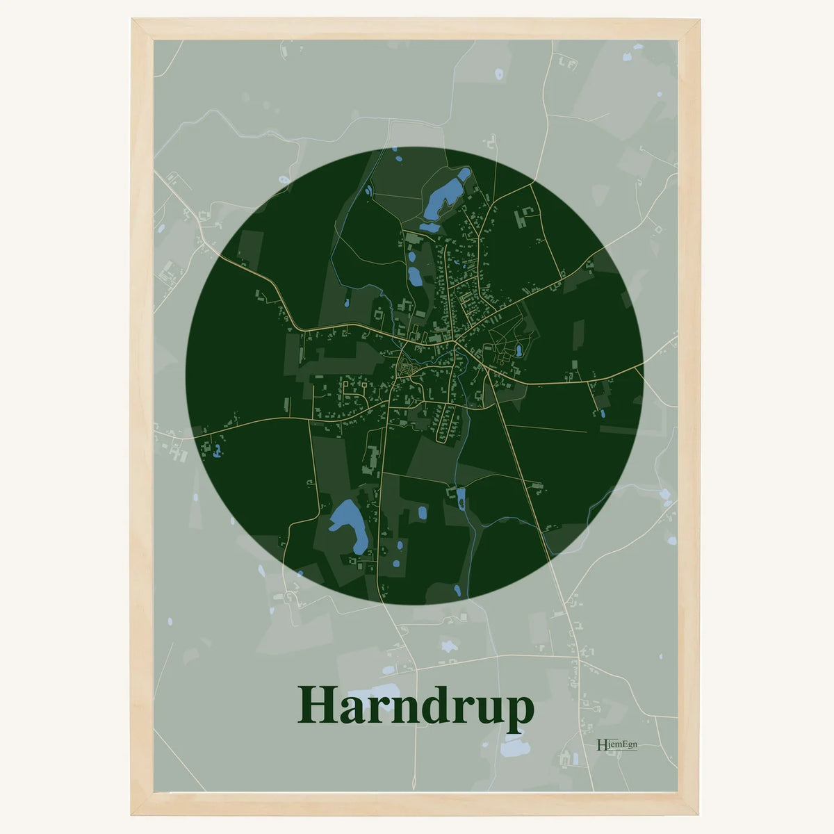 Harndrup plakat – Centrum 2026 – Mørk grøn