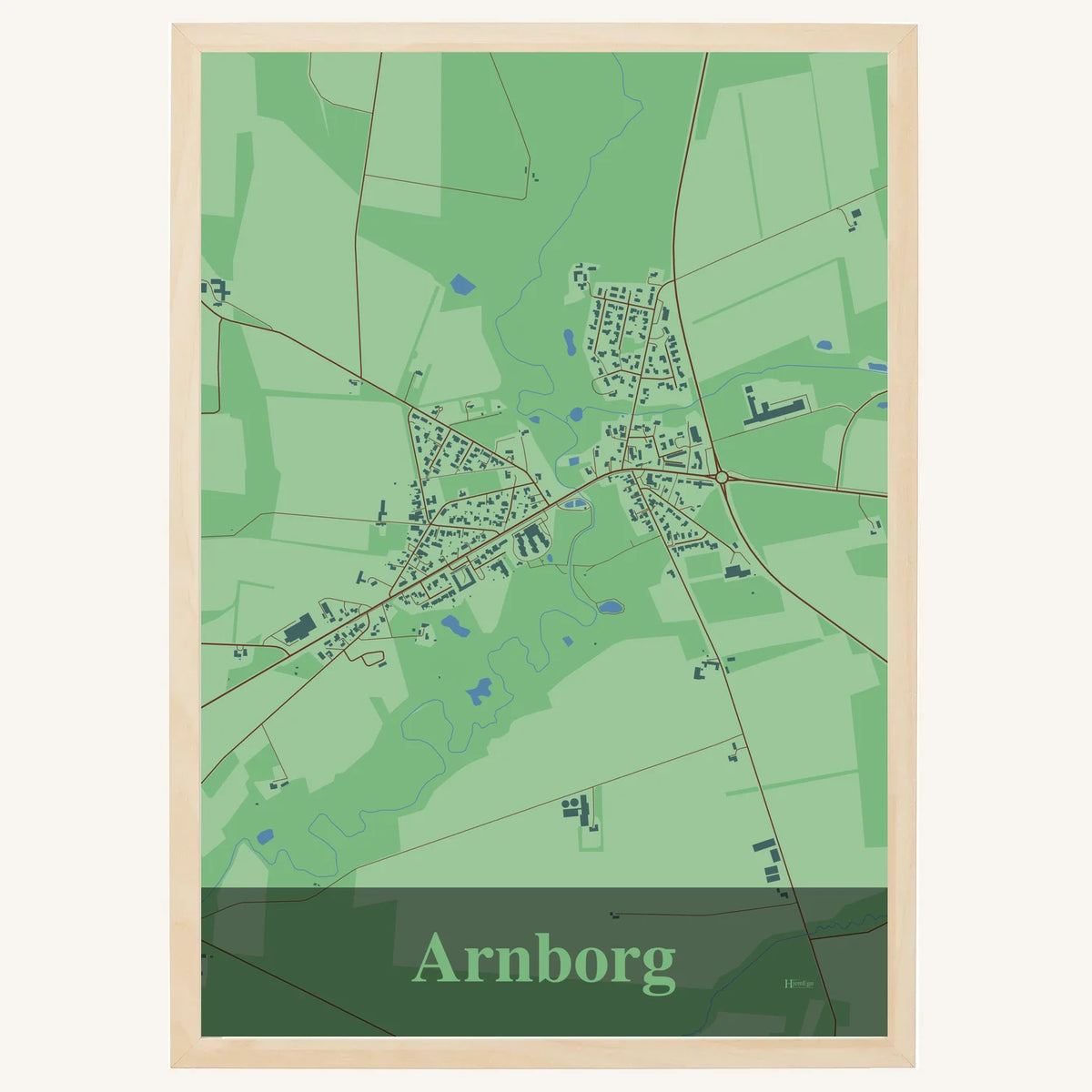 Arnborg plakat – Firkantet 2026 – Lys pastel grøn