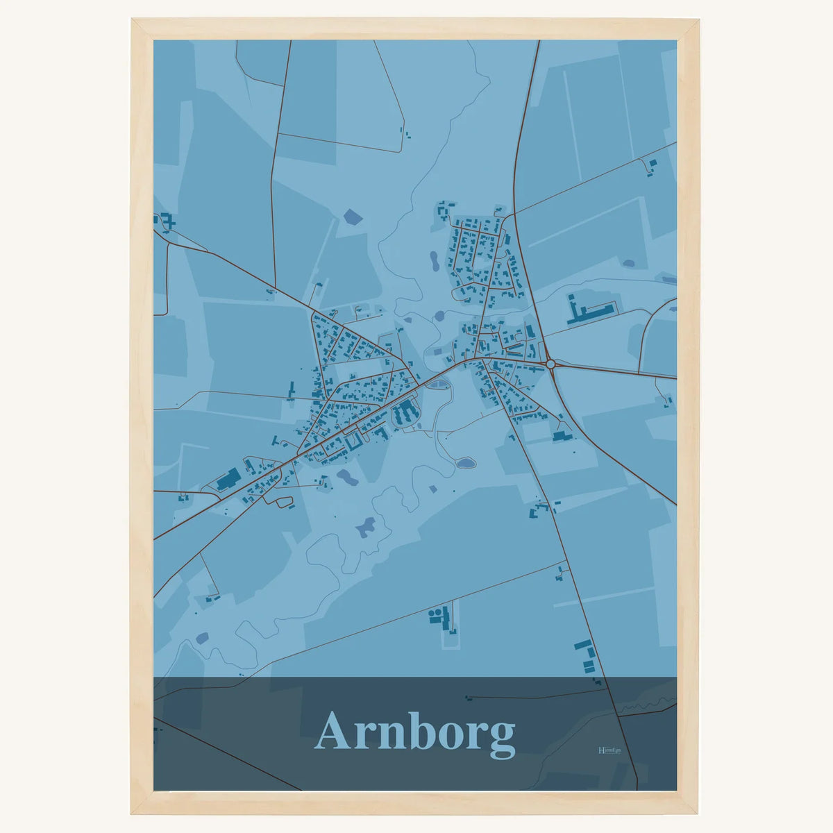 Arnborg plakat – Firkantet 2026 – Lys pastel blå