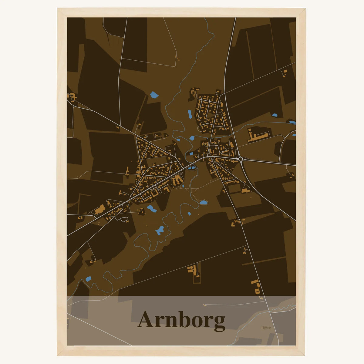 Arnborg plakat – Firkantet 2026 – Mørk brun