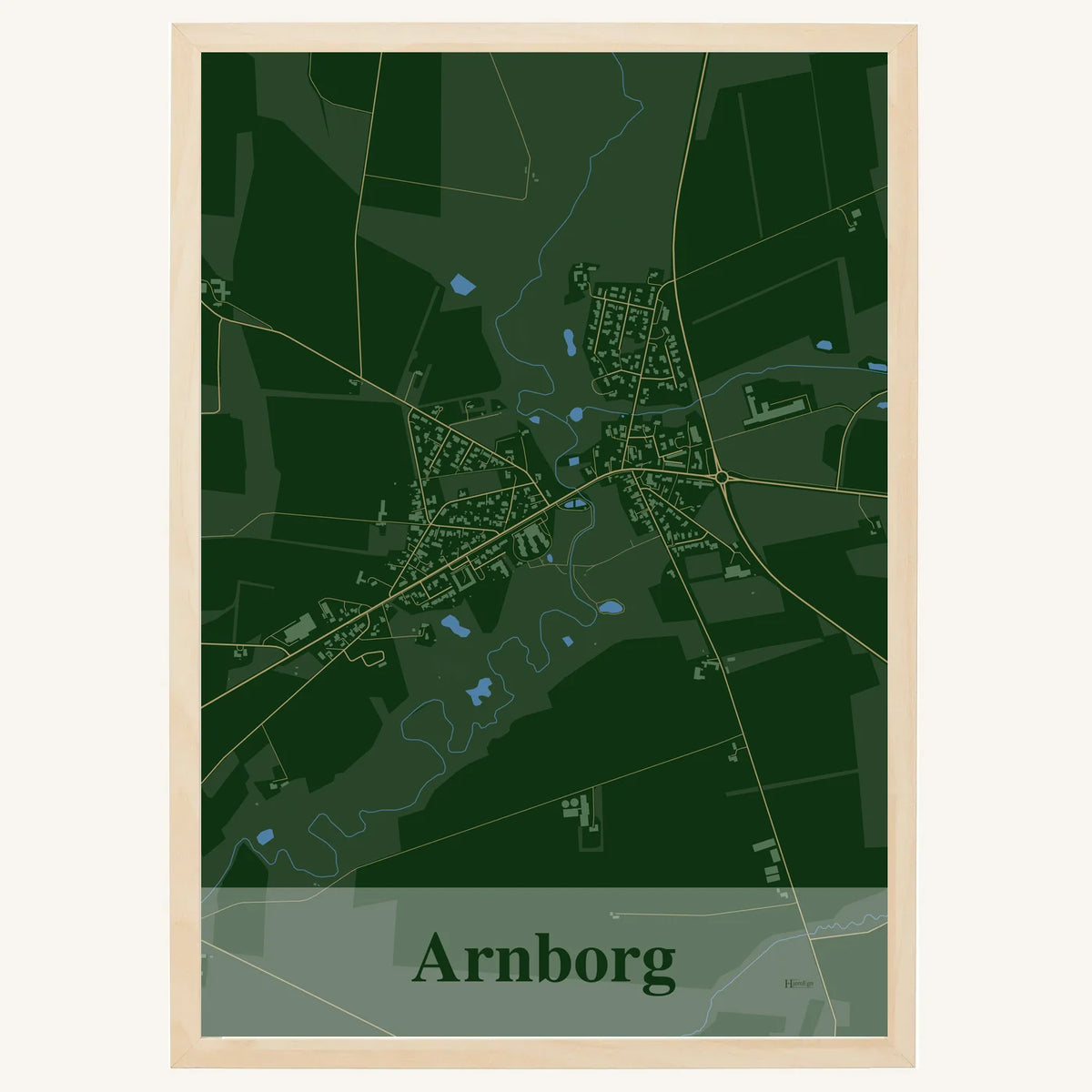 Arnborg plakat – Firkantet 2026 – Mørk grøn