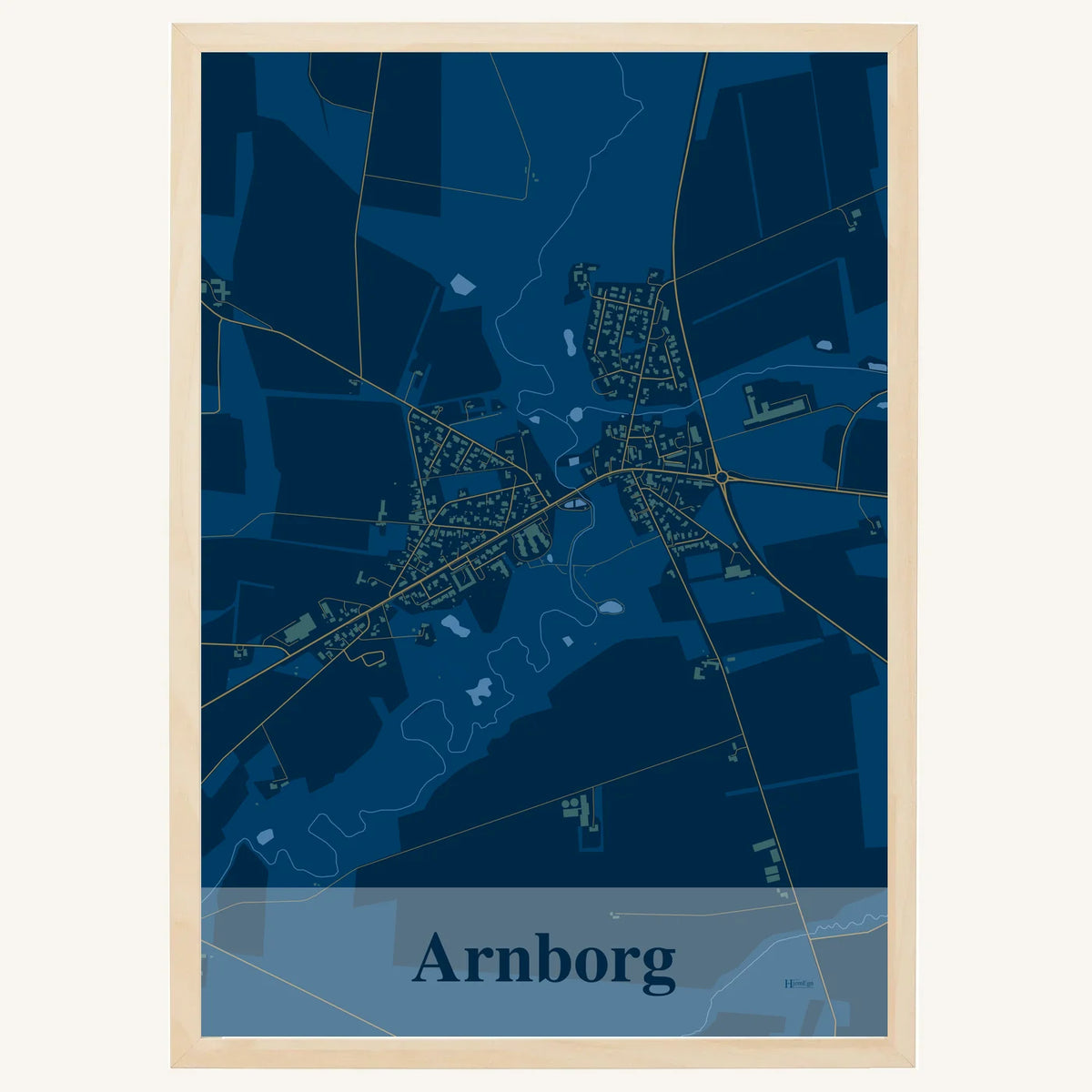 Arnborg plakat – Firkantet 2026 – Mørk blå