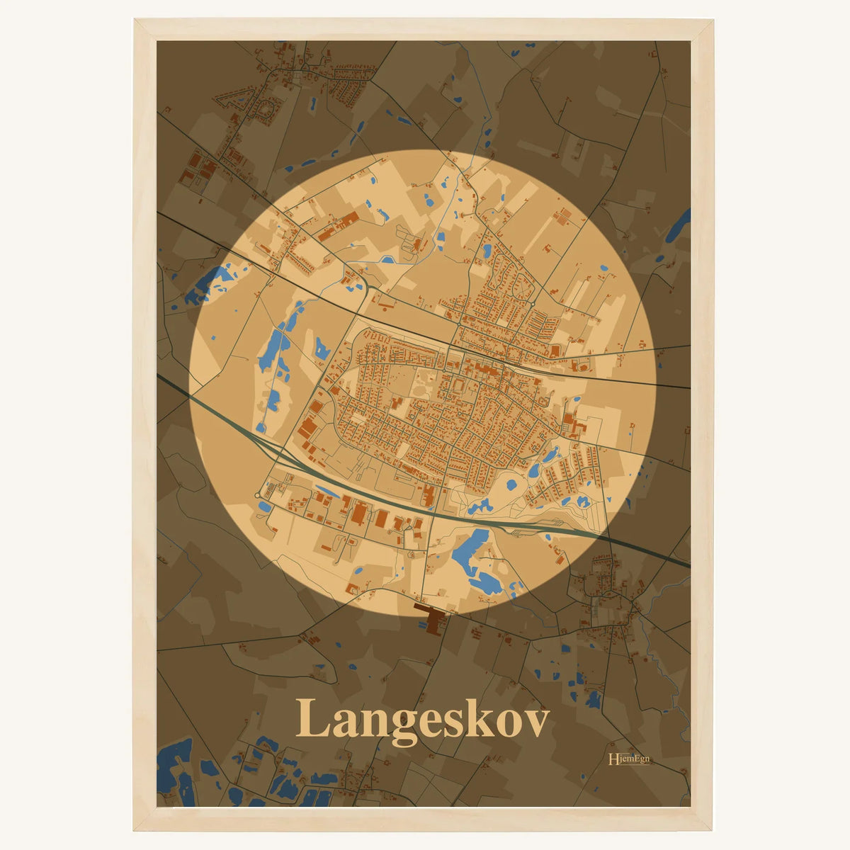 Langeskov plakat – Centrum 2026 – Lys pastel brun