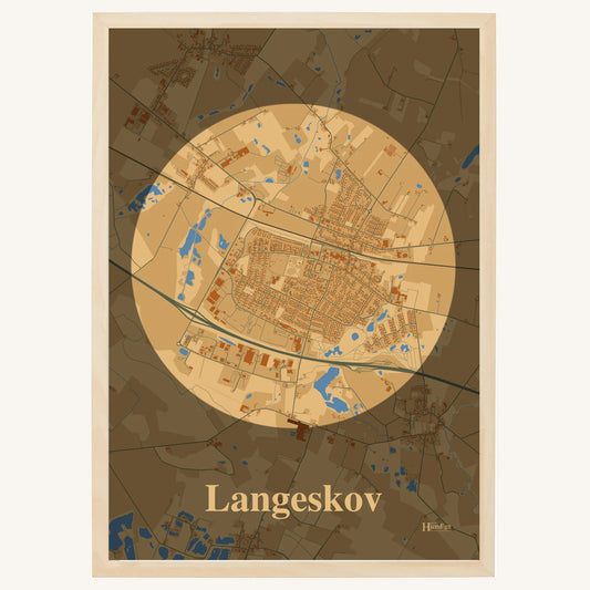 Langeskov plakat – Centrum 2026 – Lys pastel brun