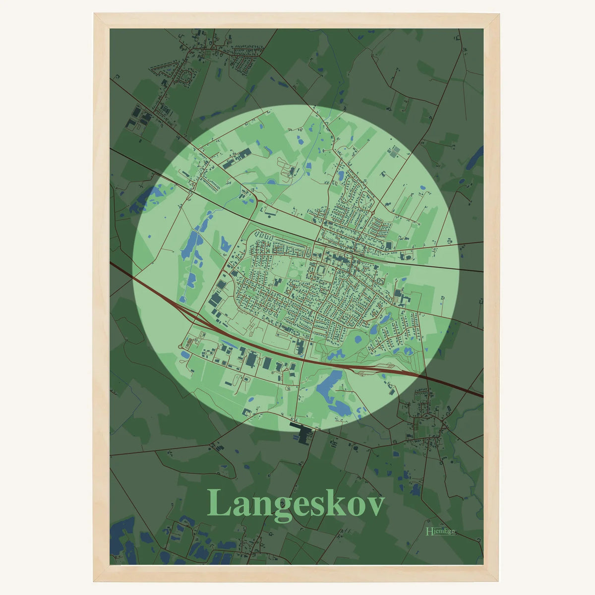 Langeskov plakat – Centrum 2026 – Lys pastel grøn