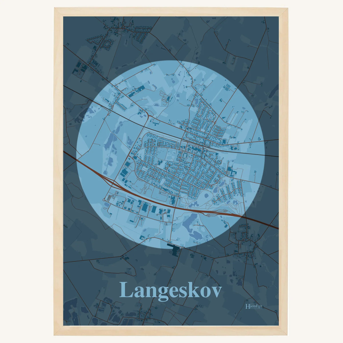 Langeskov plakat – Centrum 2026 – Lys pastel blå