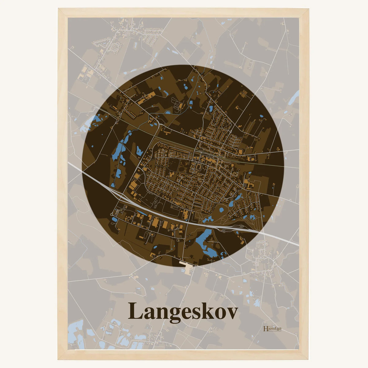 Langeskov plakat – Centrum 2026 – Mørk brun