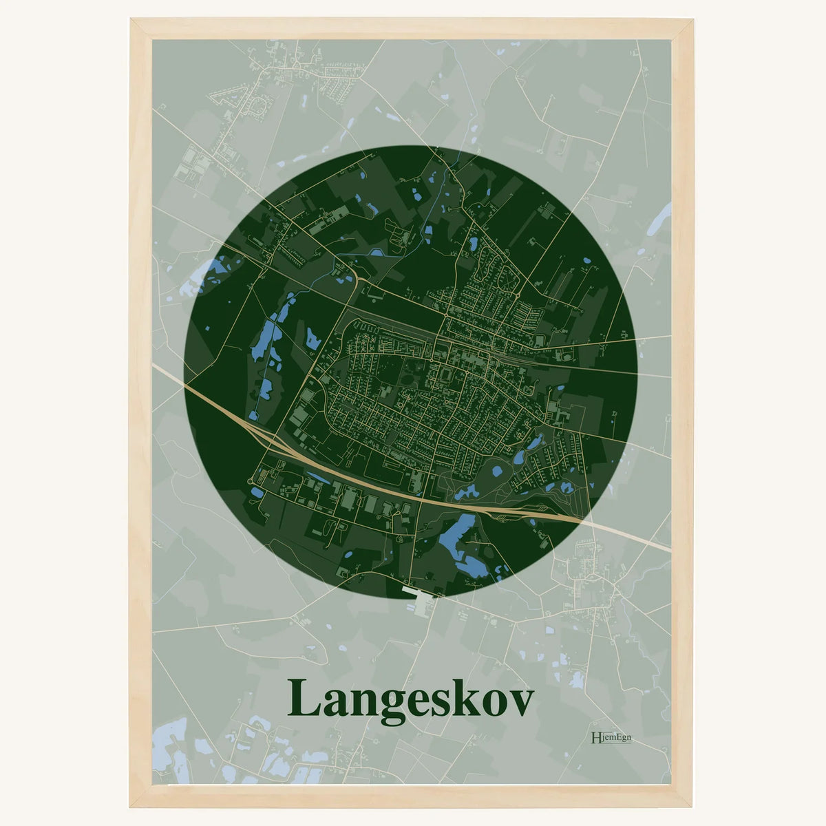 Langeskov plakat – Centrum 2026 – Mørk grøn