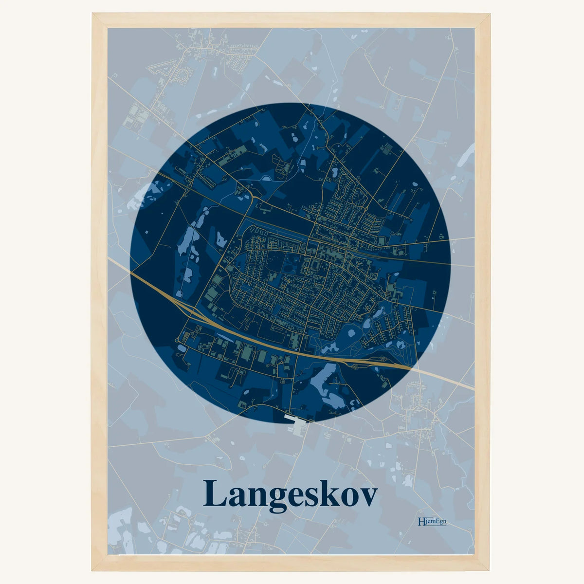 Langeskov plakat – Centrum 2026 – Mørk blå
