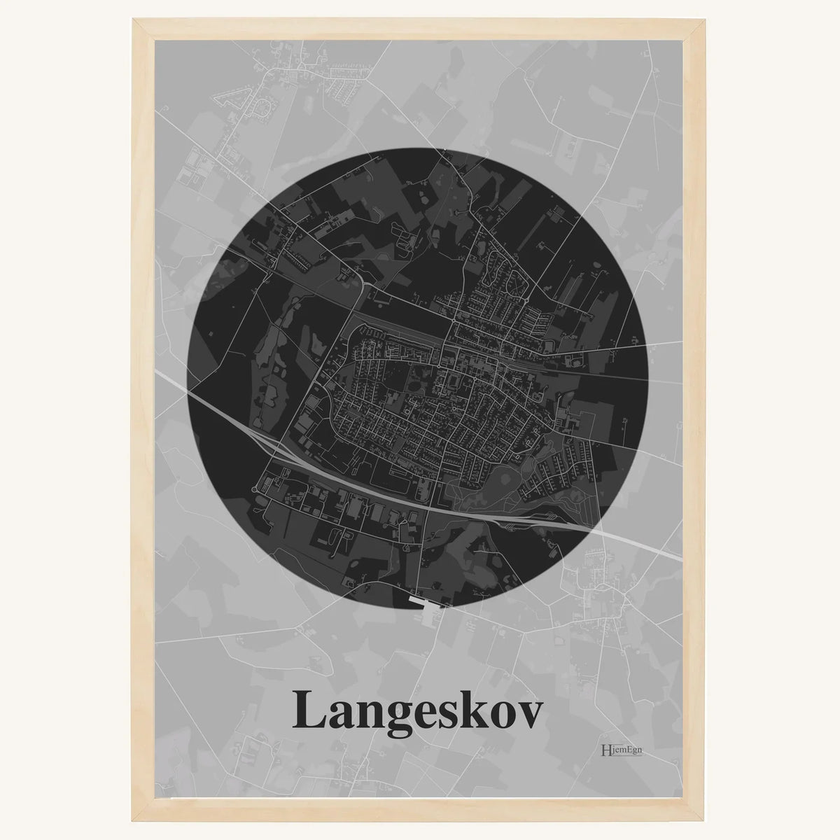 Langeskov plakat – Centrum 2026 – Mørk grå