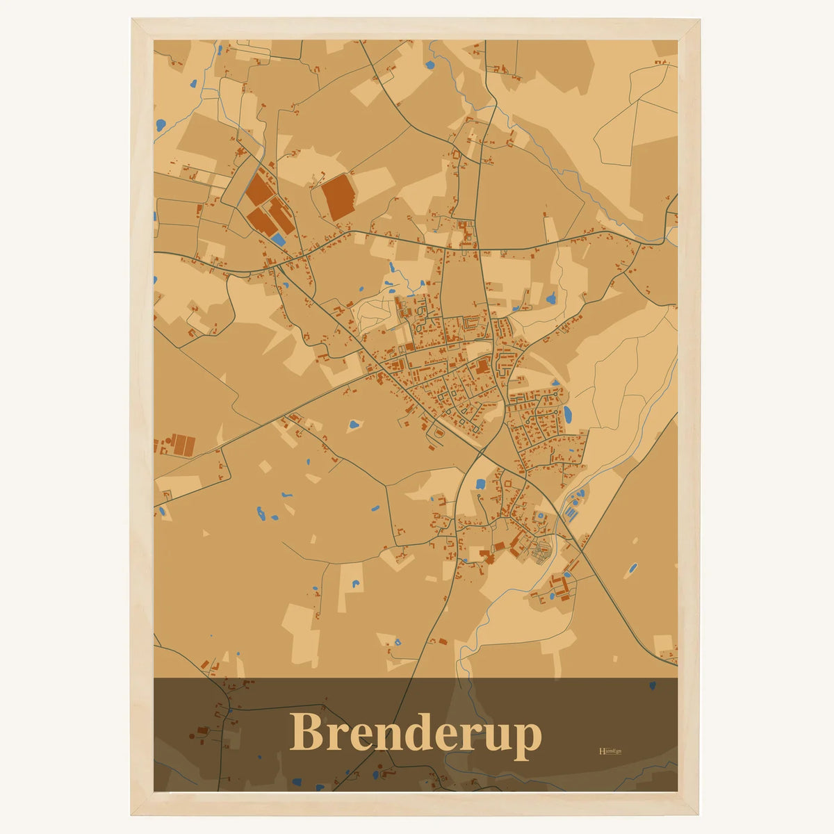 Brenderup plakat – Firkantet 2026 – Lys pastel brun