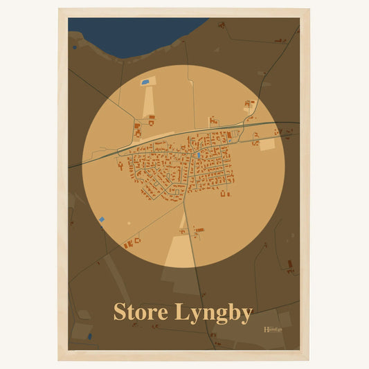 Store Lyngby plakat – Centrum 2026 – Lys pastel brun