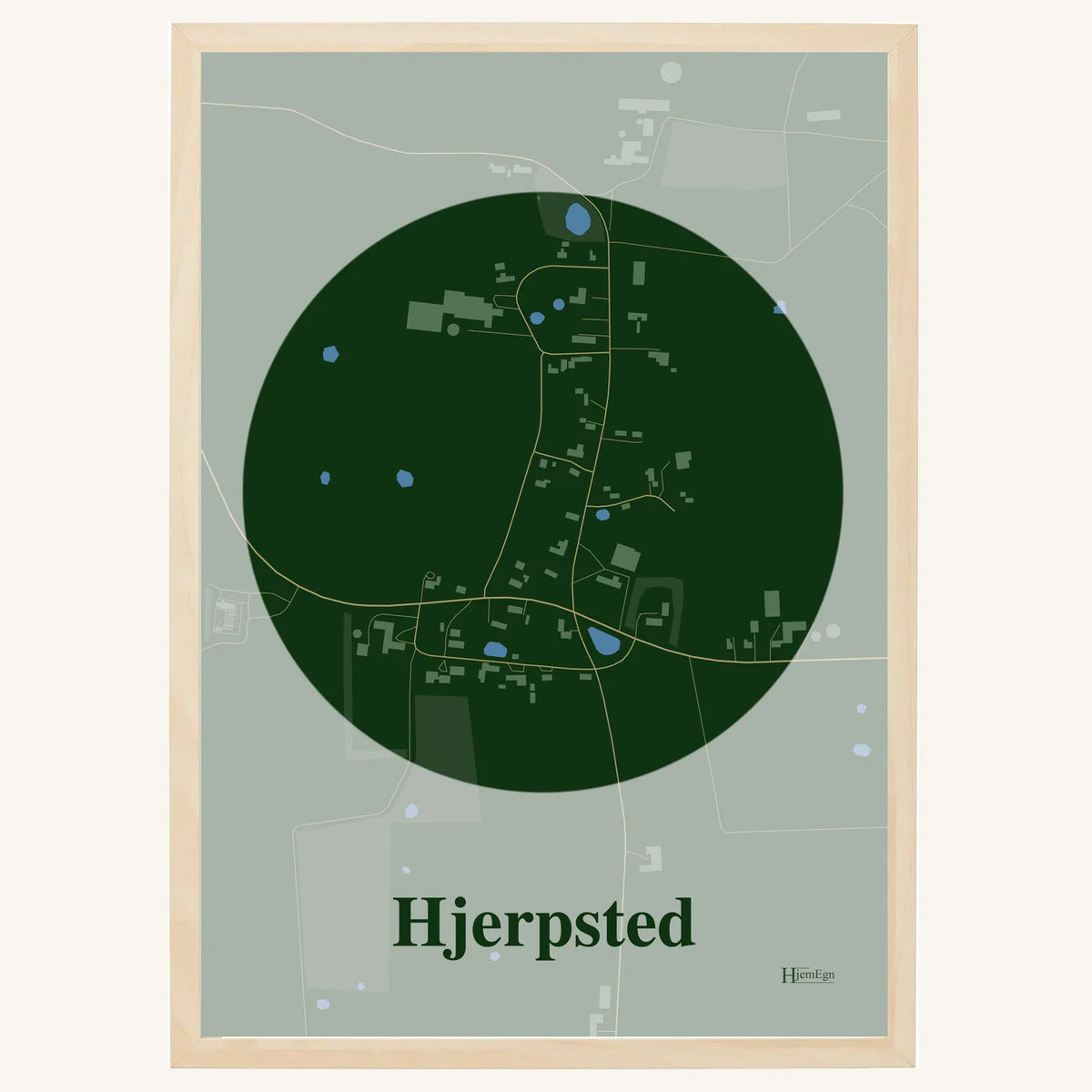Hjerpsted plakat – Centrum 2026 – Mørk grøn