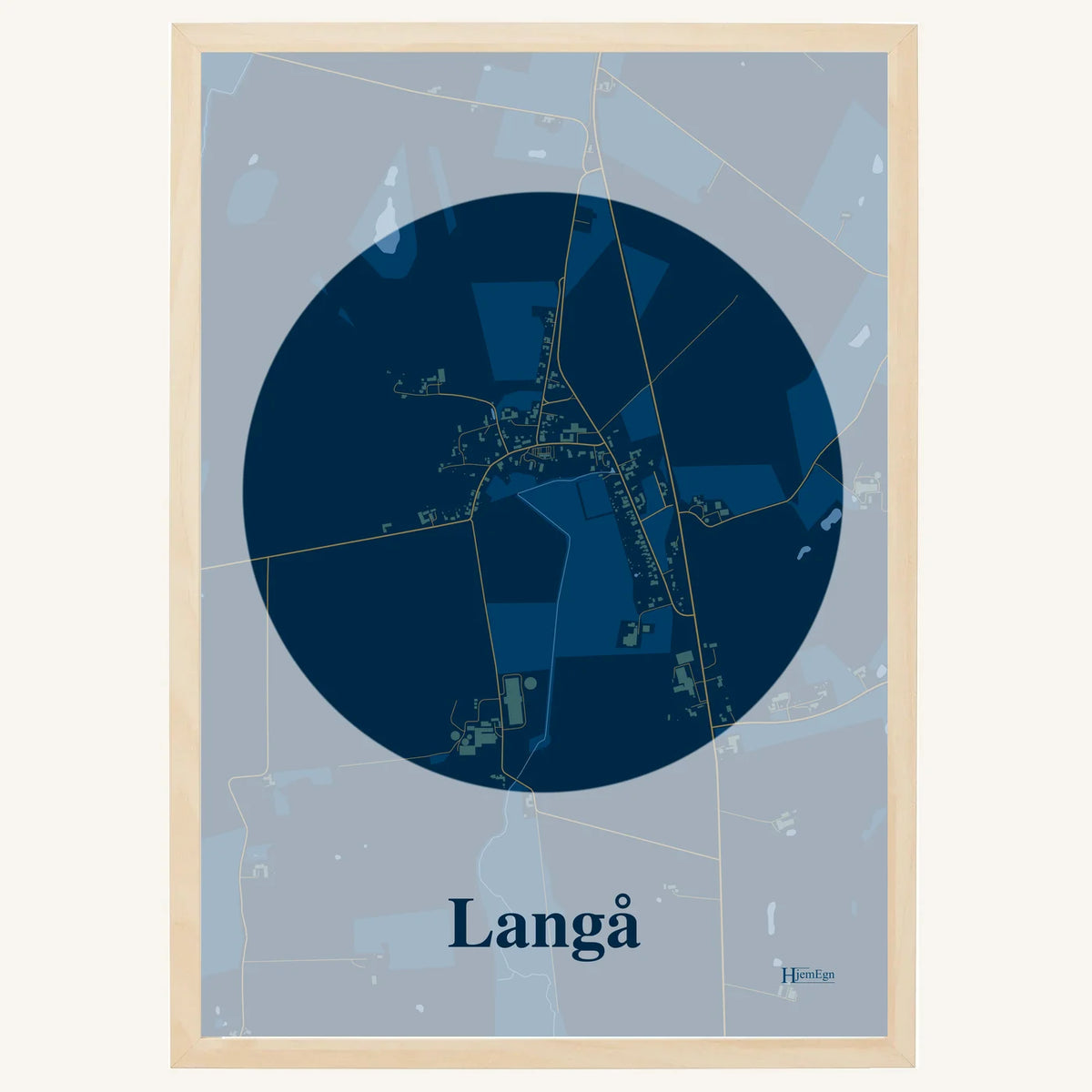 Langå plakat – Centrum 2026 – Mørk blå