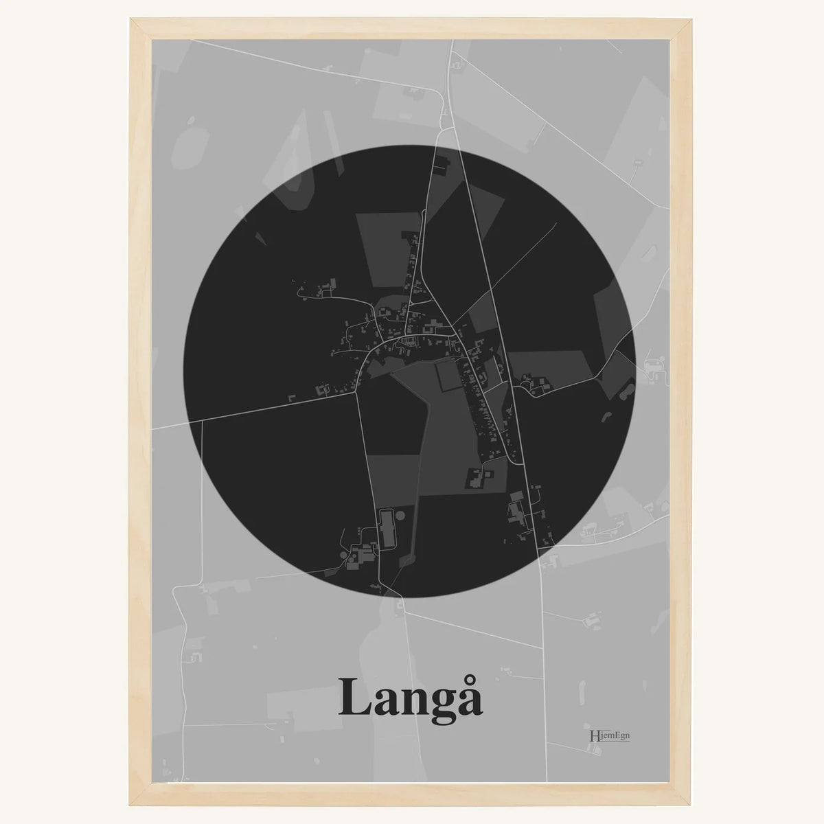 Langå plakat – Centrum 2026 – Mørk grå
