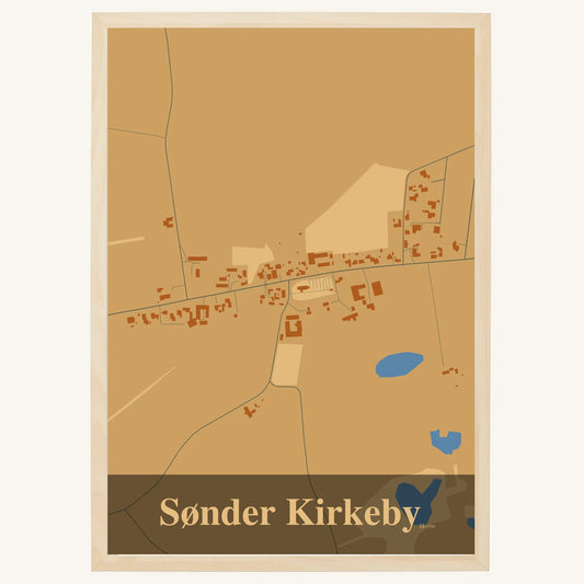Sønder Kirkeby plakat – Firkantet 2026 – Lys pastel brun