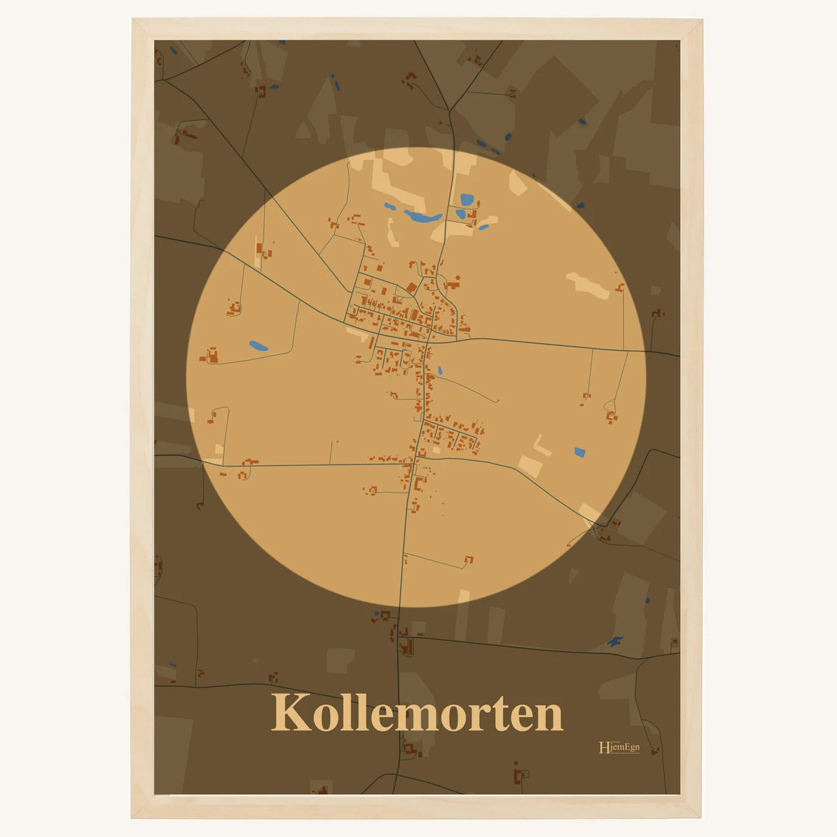 Kollemorten plakat – Centrum 2026 – Lys pastel brun